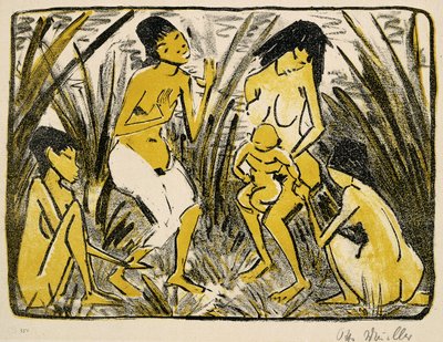 Objevení Mojžíše, 1920 od Otto Mueller
