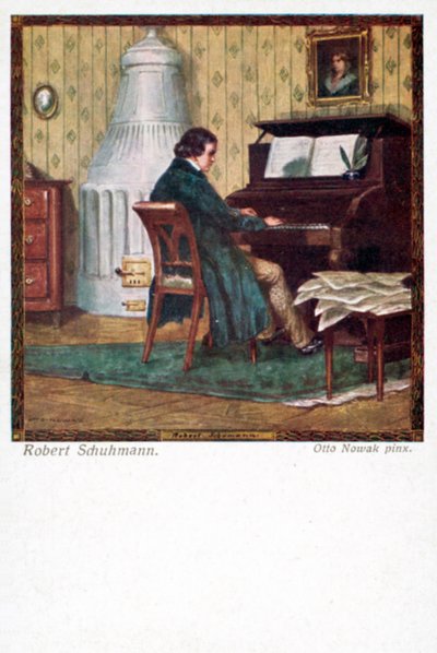 Robert Schumann hraje na klavír od Otto Robert Nowak