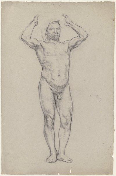 Stojící mužský akt od Otto Scholderer