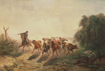 Union Drover s dobytkem pro armádu, 1860 od Otto Sommer