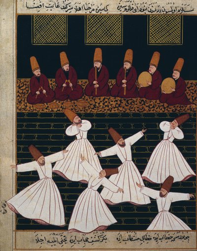 Rituál vířících dervišů v Konya od Ottoman School