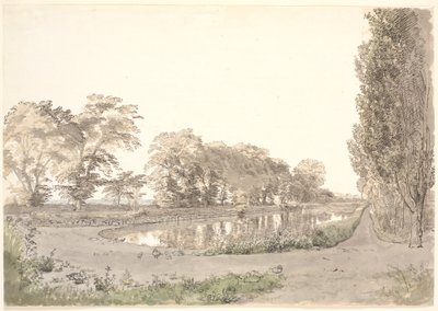 Přehrada ve Vogneserupu od P.C. Skovgaard