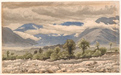 Italská horská krajina v oblačném počasí od P.C. Skovgaard