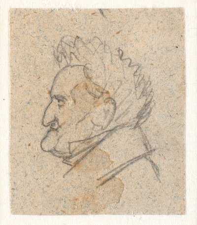 Profilový portrét malíře květin C.D. Fritzsch. od P.C. Skovgaard