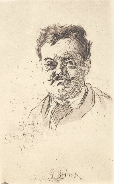 Portrét Carla Lochera, jedna tvář od Peder Severin Krøyer