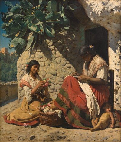 Dvě cikánky před jejich chatou. Španělsko od Peder Severin Krøyer