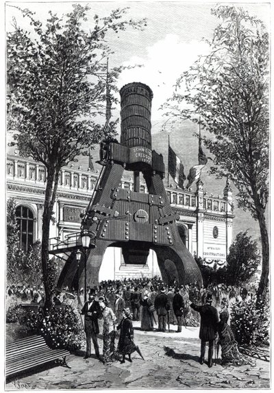 Univerzální výstava v Paříži v roce 1878: Kladivo Le Creusot Power v Champs-de-Mars, 1878 od P. Ferat