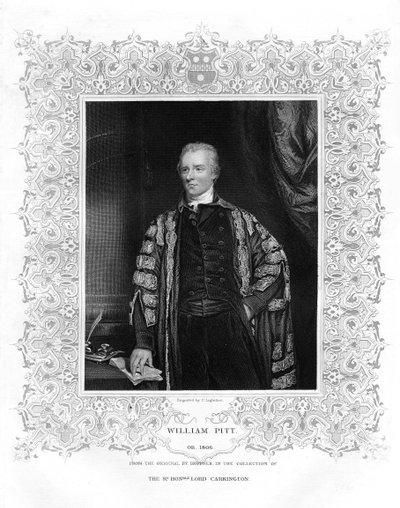 William Pitt, mladší, britský politik a předseda vlády, 19. století od P. Lightfoot