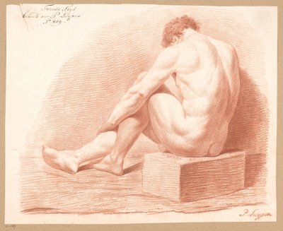 Sedící mužský akt, viděno zezadu (2. cena 1809) od P. Luypen