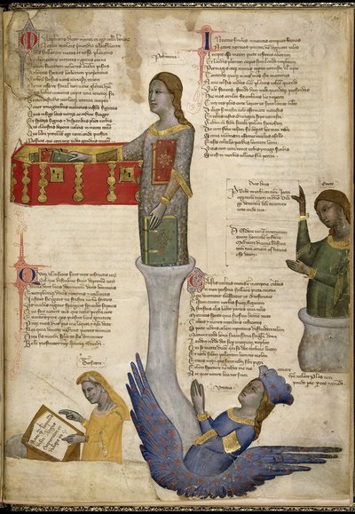 Čtyři múzy z Regia Carmina od Convenevole da Prato od Pacino di Buonaguida