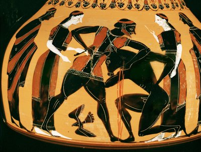 Théseus zabije Minotaura... od Painter of the Birth of Athena