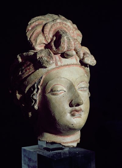 Head, z Gandhara, řecko-buddhistický styl, 1.-4. století (štuk) od Pakistani School