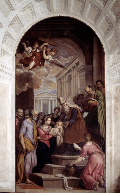 Uvedení Ježíše do chrámu (malba od Palma Il Giovane