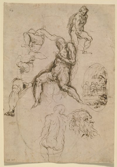 List studií pro malbu v Salone del Maggior Consiglio, Dóžecí palác, Benátky, kolem roku 1578 od Palma Il Giovane