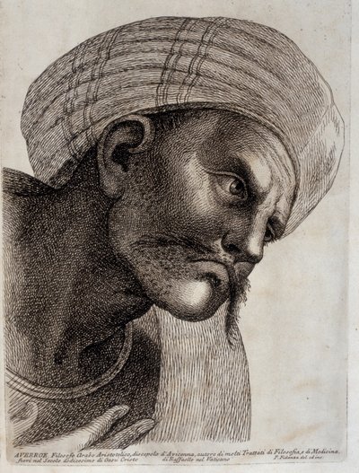 AVERROES. 1757-1760 (rytina) od Paolo Fidanza