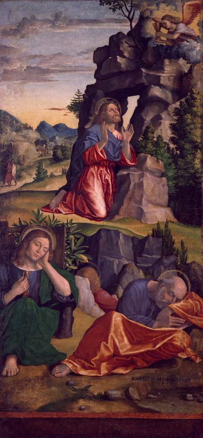 Ježíš v zahradě, Paolo Cavazzola 1486-1522) od Paolo Morando Cavazzola