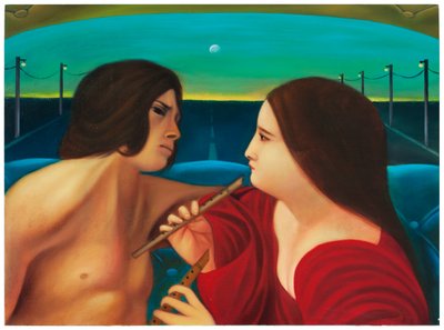 Mythologica n°1: Aphrodite, 2025 (olej na dřevěné desce) od Paolo Perfranceschi