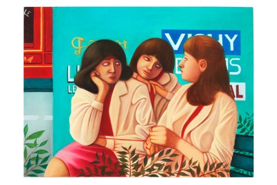 Mythologica n°6: Moirai, 2025 (olej na dřevěné desce) od Paolo Perfranceschi