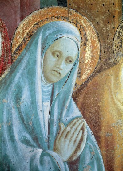 Hlava svaté Anny z představení Marie v chrámu, 1433-34 (detail) od Paolo Uccello