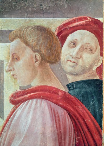 Hlavy dvou mužů, z Prezentace Marie v chrámu, 1433-34 (detail) od Paolo Uccello