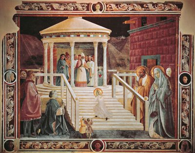 Prezentace Marie v chrámu, Paolo Uccello (1397-1475), katedrála Prato od Paolo Uccello
