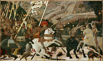 Die Schlacht von San Romano 1432 von Paolo Uccello