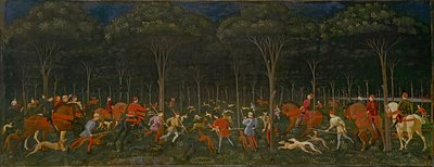 Lov v lese, c.1465-70 od Paolo Uccello