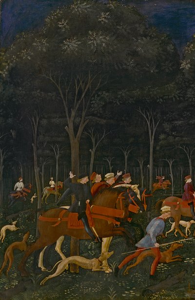 Lov v lese, c.1465-70 od Paolo Uccello