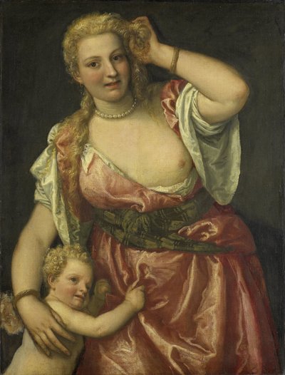 Venuše a Amor od Paolo Veronese (workshop of)