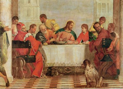 Detail svátku v domě Levi, 1573 (detail 227605) od Paolo Veronese