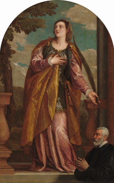 Svatá Lucie a dárce, c. 15851595 od Paolo Veronese