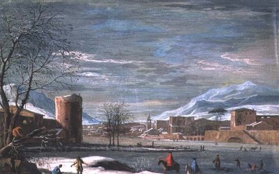 Zimní krajina (tempera na kůži) od Paolo de (attr.) Filippi