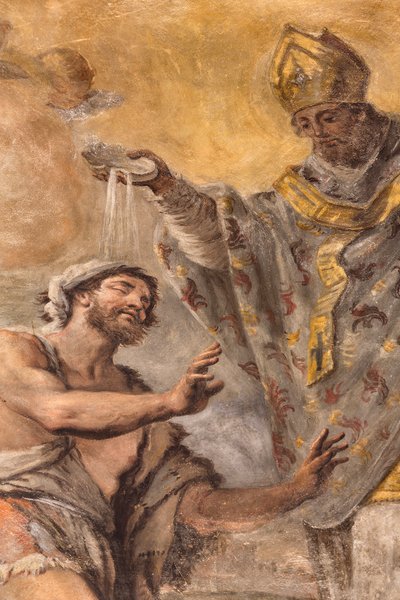 Fresky zobrazující život svatého Catalda od Paolo di Matteis