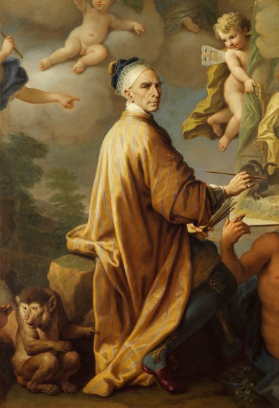 Autoportrét při malbě míru Rastadt od Paola de Matteise (1662-1728), olej na plátně od Paolo di Matteis