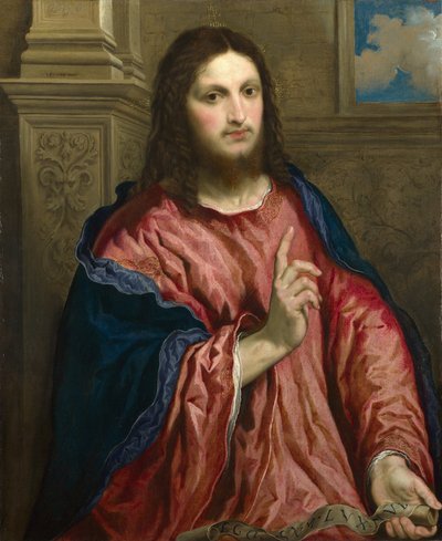 Kristus jako světlo světa, c. 1550 od Paris Bordone