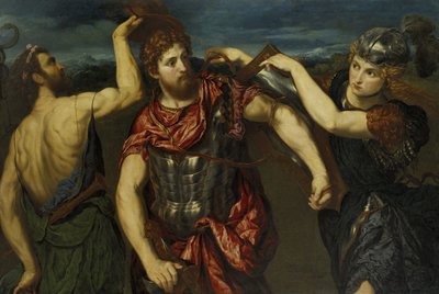 Perseus vyzbrojen Merkurem a Minervou od Paris Bordone