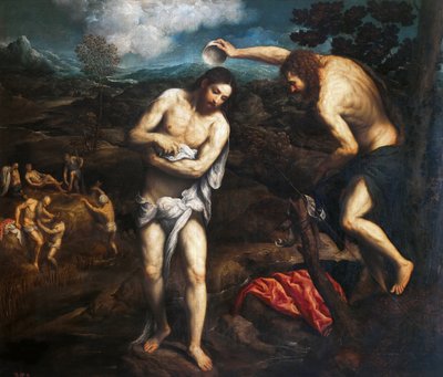 Křest Krista, 1548-1551. od Paris Bordone