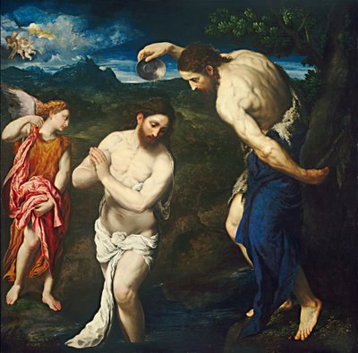Křest Kristův, c. 15351540. od Paris Bordone