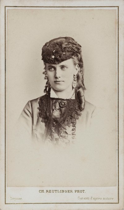Portrét Christine Nilsson 1843-1921. od Paris . Photo studio Reutlinger
