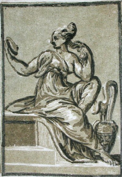 Prudence, od anonymního umělce (dřevořez) od Parmigianino 