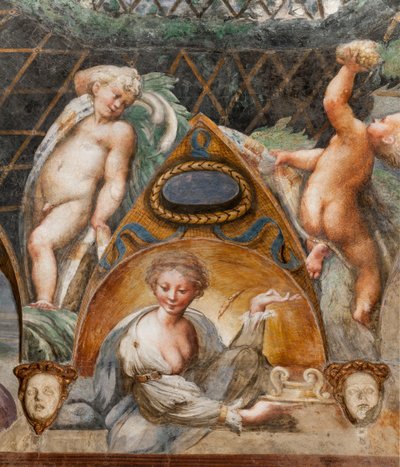 Paola Gonzaga jako bohyně Ceres, z pokoje Diany a Actaeona, detail 2384753 od Parmigianino