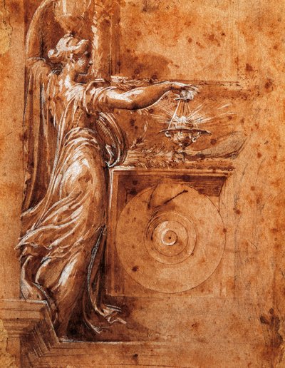 Studie Panny Marie pro kostel Detached, Francesco Parmigianino (1503-1540) od Parmigianino