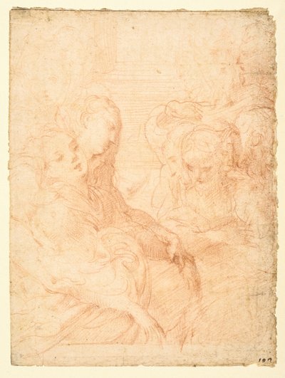 Skupina žen (recto) od Parmigianino