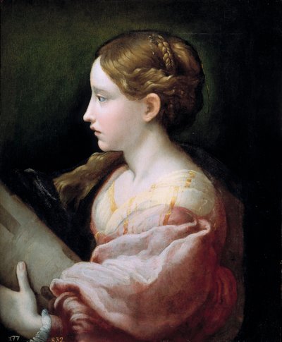 "" Sainte Barbe "" Peinture de Francesco Mazzola Il Parmigianino dit Le Parmesan (1503-1540) versus 1522 Museo del Prado, Madrid od Parmigianino