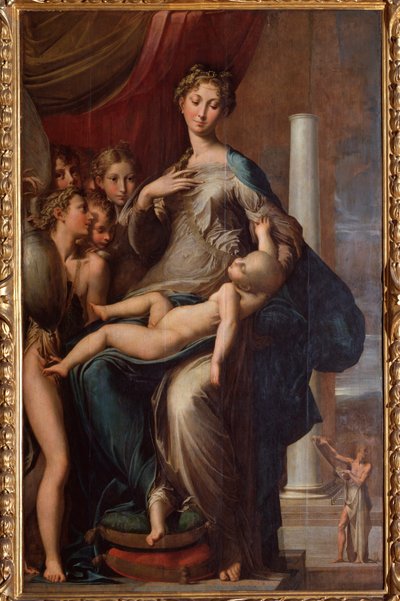 Panna s dlouhým krkem - 1534 Olej na dřevě od Parmigianino