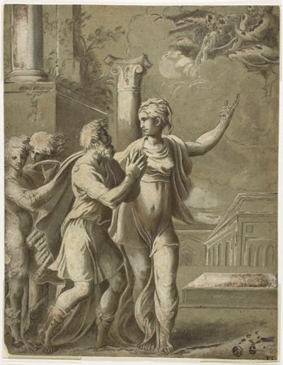 Augustus a Tiburtinská Sibyla od Parmigianino