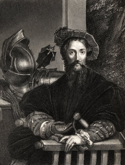Kryštof Kolumbus (1451-1506) (rytina) od Parmigianino