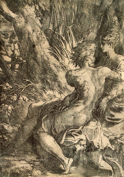 Milenci, c1527. od Parmigianino