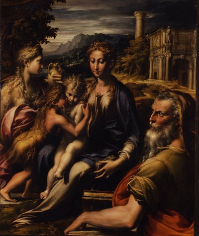 Madonna a dítě se svatou Madonnou di San Zaccaria, kolem roku 1535 od Parmigianino