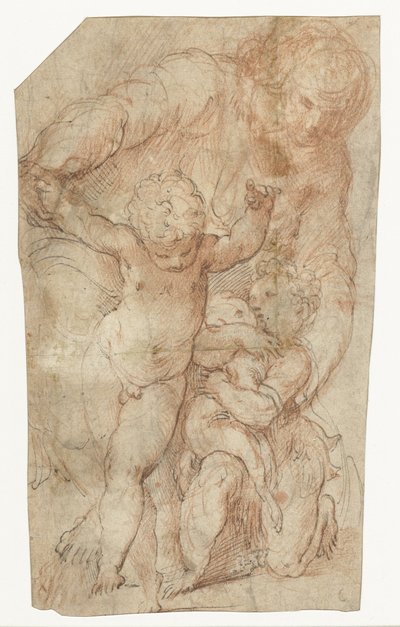 Madona s Ježíškem a malým Janem Křtitelem od Parmigianino
